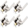 imageProbrico Brushed Gold Keyed Alike Entry Door Handle Knob Square Heavy Duty Satin Brass Door Lever Lockset Reversible for Exterior and Interior Doors 2 PackBrushed Nickel
