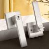 imageProbrico Brushed Gold Keyed Alike Entry Door Handle Knob Square Heavy Duty Satin Brass Door Lever Lockset Reversible for Exterior and Interior Doors 2 PackBrushed Nickel