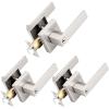 imageProbrico Brushed Gold Keyed Alike Entry Door Handle Knob Square Heavy Duty Satin Brass Door Lever Lockset Reversible for Exterior and Interior Doors 2 PackBrushed Nickel