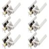 imageProbrico Brushed Gold Keyed Alike Entry Door Handle Knob Square Heavy Duty Satin Brass Door Lever Lockset Reversible for Exterior and Interior Doors 2 PackBrushed Nickel