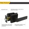 imageProbrico Brushed Gold Keyed Entry Door Handle Square Heavy Duty Satin Brass Entrance Door Lock Levers Reversible Lockset for Exterior and Interior Doors Different Keys 3 PackBlack