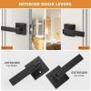 imageProbrico Brushed Gold Keyed Entry Door Handle Square Heavy Duty Satin Brass Entrance Door Lock Levers Reversible Lockset for Exterior and Interior Doors Different Keys 3 PackOil Rubbed Bronze