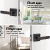 imageProbrico Brushed Gold Keyed Entry Door Handle Square Heavy Duty Satin Brass Entrance Door Lock Levers Reversible Lockset for Exterior and Interior Doors Different Keys 3 PackOil Rubbed Bronze