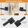 imageProbrico Brushed Gold Keyed Entry Door Handle Square Heavy Duty Satin Brass Entrance Door Lock Levers Reversible Lockset for Exterior and Interior Doors Different Keys 3 PackOil Rubbed Bronze