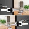 imageProbrico Brushed Gold Keyed Entry Door Handle Square Heavy Duty Satin Brass Entrance Door Lock Levers Reversible Lockset for Exterior and Interior Doors Different Keys 3 PackPolished Chrome