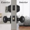 imageProbrico Entry Door Knob Lock Set and Double Cylinder Deadbolt Combination Set OilRubbed Bronze 3 Pack Keyed AlikeBlack