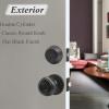 imageProbrico Entry Door Knob Lock Set and Double Cylinder Deadbolt Combination Set OilRubbed Bronze 3 Pack Keyed AlikeBlack