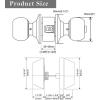 imageProbrico Entry Door Knob Lock Set and Double Cylinder Deadbolt Combination Set OilRubbed Bronze 3 Pack Keyed AlikeBlack