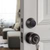 imageProbrico Entry Door Knob Lock Set and Double Cylinder Deadbolt Combination Set OilRubbed Bronze 3 Pack Keyed AlikeOil Rubbed Bronze