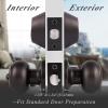 imageProbrico Entry Door Knob Lock Set and Double Cylinder Deadbolt Combination Set OilRubbed Bronze 3 Pack Keyed AlikeOil Rubbed Bronze