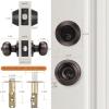 imageProbrico Entry Door Knob Lock Set and Double Cylinder Deadbolt Combination Set OilRubbed Bronze 3 Pack Keyed AlikeOil Rubbed Bronze