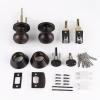 imageProbrico Entry Door Knob Lock Set and Double Cylinder Deadbolt Combination Set OilRubbed Bronze 3 Pack Keyed AlikeOil Rubbed Bronze