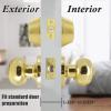 imageProbrico Entry Door Knob Lock Set and Double Cylinder Deadbolt Combination Set OilRubbed Bronze 3 Pack Keyed AlikePolished Brass