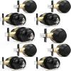 imageProbrico Entry Door Knob Lock Set and Single Cylinder Deadbolt Combination Set OilRubbed Bronze 3 Pack Keyed AlikeBlack