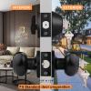 imageProbrico Entry Door Knob Lock Set and Single Cylinder Deadbolt Combination Set OilRubbed Bronze 3 Pack Keyed AlikeBlack