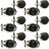 imageProbrico Entry Door Knob Lock Set and Single Cylinder Deadbolt Combination Set OilRubbed Bronze 3 Pack Keyed AlikeBlack