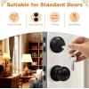 imageProbrico Entry Door Knob Lock Set and Single Cylinder Deadbolt Combination Set OilRubbed Bronze 3 Pack Keyed AlikeBlack