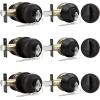 imageProbrico Entry Door Knob Lock Set and Single Cylinder Deadbolt Combination Set OilRubbed Bronze 3 Pack Keyed AlikeOil Rubbed Bronze