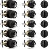 imageProbrico Entry Door Knob Lock Set and Single Cylinder Deadbolt Combination Set OilRubbed Bronze 3 Pack Keyed AlikeOil Rubbed Bronze