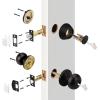 imageProbrico Entry Door Knob Lock Set and Single Cylinder Deadbolt Combination Set OilRubbed Bronze 3 Pack Keyed AlikeOil Rubbed Bronze