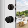 imageProbrico Entry Door Knob Lock Set and Single Cylinder Deadbolt Combination Set OilRubbed Bronze 3 Pack Keyed AlikeOil Rubbed Bronze