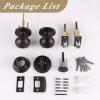 imageProbrico Entry Door Knob Lock Set and Single Cylinder Deadbolt Combination Set OilRubbed Bronze 3 Pack Keyed AlikeOil Rubbed Bronze