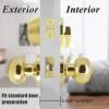 imageProbrico Entry Door Knob Lock Set and Single Cylinder Deadbolt Combination Set OilRubbed Bronze 3 Pack Keyed AlikePolished Brass