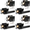 imageProbrico Flat Black Passage Door Lever with Single Cylinder Deadbolts Combo Pack Modern Square Lock Set HandlesetExterior Handle and SetExteriorBlack