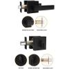 imageProbrico Flat Black Passage Door Lever with Single Cylinder Deadbolts Combo Pack Modern Square Lock Set HandlesetExterior Handle and SetExteriorBlack