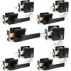 imageProbrico Flat Black Passage Door Lever with Single Cylinder Deadbolts Combo Pack Modern Square Lock Set HandlesetExterior Handle and SetExteriorBlack