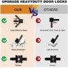 imageProbrico Gold Privacy Door Handle Lockset Heavy Duty Interior Door Lever for Bedroom Reversible Keyless Handleset Door Knob 10 PackBlack
