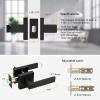 imageProbrico Gold Privacy Door Handle Lockset Heavy Duty Interior Door Lever for Bedroom Reversible Keyless Handleset Door Knob 10 PackBlack