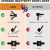 imageProbrico Gold Privacy Door Handle Lockset Heavy Duty Interior Door Lever for Bedroom Reversible Keyless Handleset Door Knob 10 PackBlack