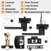 imageProbrico Gold Privacy Door Handle Lockset Heavy Duty Interior Door Lever for Bedroom Reversible Keyless Handleset Door Knob 10 PackBlack