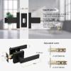 imageProbrico Gold Privacy Door Handle Lockset Heavy Duty Interior Door Lever for Bedroom Reversible Keyless Handleset Door Knob 10 PackBlack
