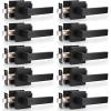 imageProbrico Gold Privacy Door Handle Lockset Heavy Duty Interior Door Lever for Bedroom Reversible Keyless Handleset Door Knob 10 PackBlack