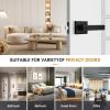 imageProbrico Gold Privacy Door Handle Lockset Heavy Duty Interior Door Lever for Bedroom Reversible Keyless Handleset Door Knob 10 PackBlack