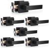 imageProbrico Gold Privacy Door Handle Lockset Heavy Duty Interior Door Lever for Bedroom Reversible Keyless Handleset Door Knob 10 PackBlack