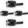 imageProbrico Gold Privacy Door Handle Lockset Heavy Duty Interior Door Lever for Bedroom Reversible Keyless Handleset Door Knob 10 PackBlack