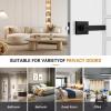 imageProbrico Gold Privacy Door Handle Lockset Heavy Duty Interior Door Lever for Bedroom Reversible Keyless Handleset Door Knob 10 PackBlack