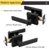 imageProbrico Gold Privacy Door Handle Lockset Heavy Duty Interior Door Lever for Bedroom Reversible Keyless Handleset Door Knob 10 PackBlack