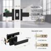 imageProbrico Gold Privacy Door Handle Lockset Heavy Duty Interior Door Lever for Bedroom Reversible Keyless Handleset Door Knob 10 PackBlack