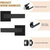imageProbrico Gold Privacy Door Handle Lockset Heavy Duty Interior Door Lever for Bedroom Reversible Keyless Handleset Door Knob 10 PackBlack