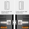 imageProbrico Gold Privacy Door Handle Lockset Heavy Duty Interior Door Lever for Bedroom Reversible Keyless Handleset Door Knob 10 PackBrushed Nickel