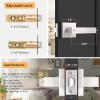 imageProbrico Gold Privacy Door Handle Lockset Heavy Duty Interior Door Lever for Bedroom Reversible Keyless Handleset Door Knob 10 PackBrushed Nickel