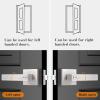 imageProbrico Gold Privacy Door Handle Lockset Heavy Duty Interior Door Lever for Bedroom Reversible Keyless Handleset Door Knob 10 PackBrushed Nickel