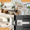 imageProbrico Gold Privacy Door Handle Lockset Heavy Duty Interior Door Lever for Bedroom Reversible Keyless Handleset Door Knob 10 PackBrushed Nickel