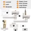 imageProbrico Gold Privacy Door Handle Lockset Heavy Duty Interior Door Lever for Bedroom Reversible Keyless Handleset Door Knob 10 PackBrushed Nickel