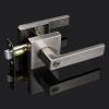 imageProbrico Gold Privacy Door Handle Lockset Heavy Duty Interior Door Lever for Bedroom Reversible Keyless Handleset Door Knob 10 PackBrushed Nickel