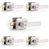imageProbrico Gold Privacy Door Handle Lockset Heavy Duty Interior Door Lever for Bedroom Reversible Keyless Handleset Door Knob 10 PackBrushed Nickel